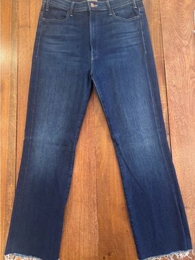 The Hustler Ankle Fray Jeans Home Movies Dark Wash